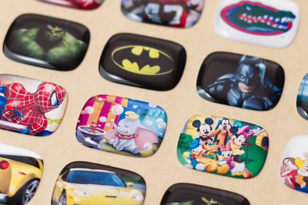 Variety of Domed Emblems